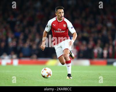 Alexis Sanchez von Arsenal während des UEFA Europa League Group H-Spiels zwischen Arsenal und dem 1. FC Köln in den Emiraten , London, 14. September 2017 (Foto: Kieran Galvin/NurPhoto) Stockfoto