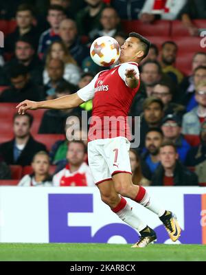 Alexis Sanchez von Arsenal während des UEFA Europa League Group H-Spiels zwischen Arsenal und dem 1. FC Köln in den Emiraten , London, 14. September 2017 (Foto: Kieran Galvin/NurPhoto) Stockfoto