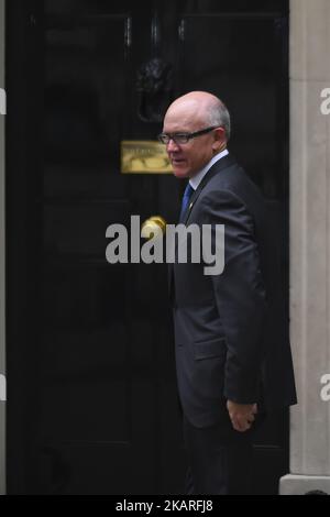 Der Botschafter der Vereinigten Staaten im Vereinigten Königreich, Woody Johnson, ist am 26. September 2017 in der Downing Street in London zu sehen. (Foto von Alberto Pezzali/NurPhoto) Stockfoto