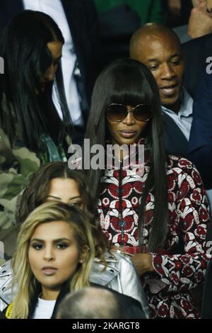 Das britische Model Naomi Campbell nimmt am 27. September 2017 am UEFA Champions League-Fußballspiel zwischen Paris Saint-Germain und Bayern München im Stadion Parc des Princes in Paris Teil. (Foto von Geoffroy Van der Hasselt/NurPhoto) Stockfoto