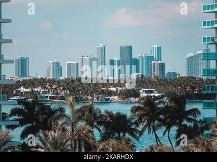 Beach State miami Blick auf Downtown florida Stockfoto