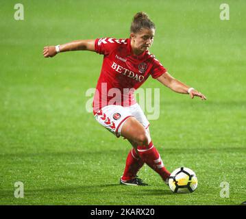 Kit Graham von Charlton Athletic Women beim FA Women's Premier League Southern Division-Spiel zwischen Charlton Athletic Women und West Ham United Ladies am 11. Oktober 2017 im Valley Stadium in London, Großbritannien. (Foto von Kieran Galvin/NurPhoto) Stockfoto