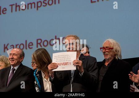 Christophe Lambert (C) während der Eröffnungsfeier des Filmfestivals Lumiere 9. in Lyon am 14. Oktober 2017 in Lyon, Frankreich. (Foto von Nicolas Liponne/NurPhoto)(Foto von Nicolas Liponne/NurPhoto) Stockfoto