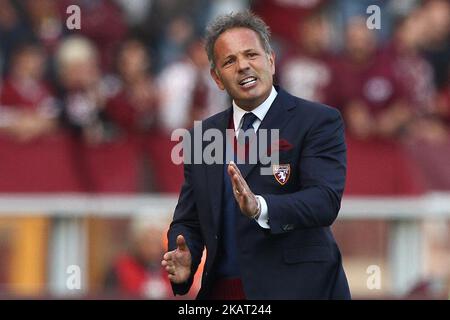 Torino-Trainerin Sinisa Mihajlovic während des Fußballspiels Nr.9 TORINO - ROMA am 22/10/2017 im Stadio Olimpico Grande Torino in Turin, Italien. (Foto von Matteo Bottanelli/NurPhoto) Stockfoto