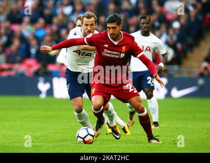 Liverpools Emre Can während des Premier League-Spiels zwischen Tottenham Hotspur und Liverpool im Wembley Stadium, London, 22. Oktober 2017 (Foto: Kieran Galvin/NurPhoto) Stockfoto