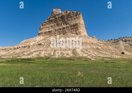 Felswand am Scotts Bluff National Monument, Gering, Nebraska, USA Stockfoto