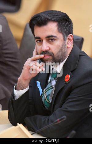 Edinburgh Schottland, Großbritannien 03. November 2022. Humza Yousaf MSP im schottischen Parlament. Credit sst/alamy live News Stockfoto