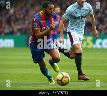 Crystal Palace's Andros Townsend während des Premier League-Spiels zwischen Crystal Palace und West Ham United im Selhurst Park Stadium, London, England am 29. Oktober 2017. (Foto von Kieran Galvin/NurPhoto) Stockfoto