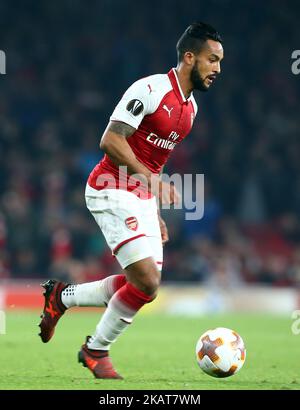 Theo Walcott von Arsenal während des UEFA Europa League Group H-Spiels zwischen Arsenal und Red Star Belgrade (Crvena Zvezda) am 2. November 2017 in den Emiraten in London, Großbritannien. (Foto von Kieran Galvin/NurPhoto) Stockfoto