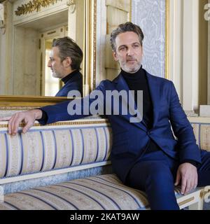 Der Schauspieler Ernesto Alterio posiert während der Präsentation von TROYANAS im Teatro EspaÃ±ol de Madrid. Spanien. 7. November 2017 (Foto von Oscar Gonzalez/NurPhoto) Stockfoto