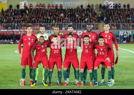 Portugal unicial Team während des Spiels zwischen Portugal und Saudi-Arabien International freundlich im Estadio do Fontelo am 10. November 2017 in Lissabon, Portugal. (Foto von Bruno Barros / DPI / NurPhoto) Stockfoto