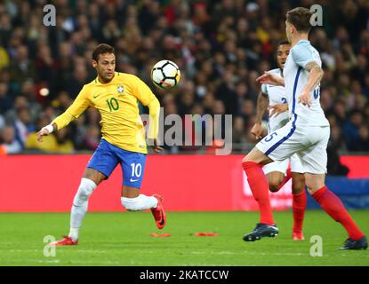 Neymar aus Brasilien beim internationalen Freundschaftsspiel zwischen England und Brasilien im Wembley-Stadion, London, am 14. November 2017 (Foto: Kieran Galvin/NurPhoto) Stockfoto