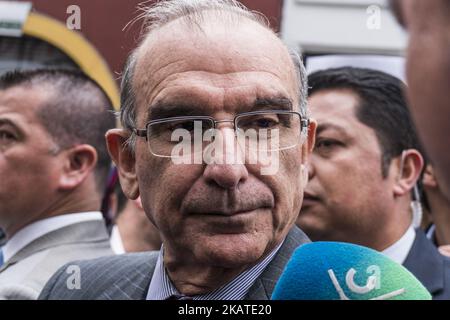 Humberto De La Calle wurde nach der Konsultation mit 365.658 Stimmen für die Wahlen von 2018 in Kolumbien zum Präsidentschaftskandidaten gewählt (Foto: Daniel Garzon Herazo/NurPhoto) Stockfoto