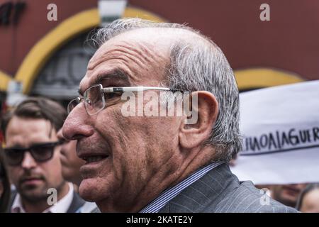 Humberto De La Calle wurde nach der Konsultation mit 365.658 Stimmen für die Wahlen von 2018 in Kolumbien zum Präsidentschaftskandidaten gewählt (Foto: Daniel Garzon Herazo/NurPhoto) Stockfoto