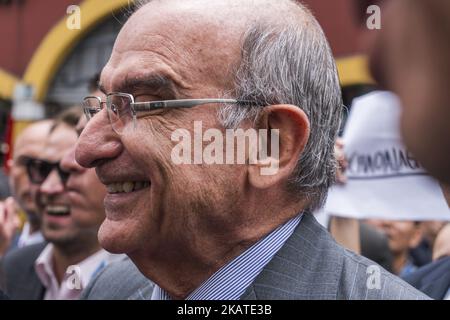 Humberto De La Calle wurde nach der Konsultation mit 365.658 Stimmen für die Wahlen von 2018 in Kolumbien zum Präsidentschaftskandidaten gewählt (Foto: Daniel Garzon Herazo/NurPhoto) Stockfoto