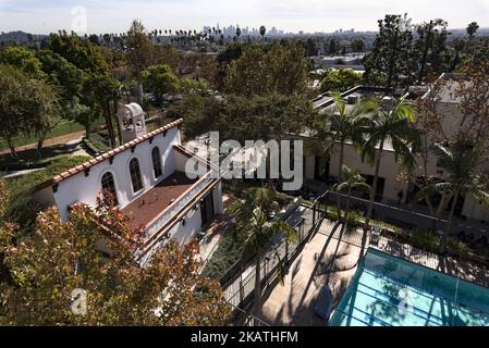 Blick auf die Immaculate Heart High School, die prestigeträchtige katholische Mädchenschule, die von Meghan Markle besucht wird. Los Angeles, Kalifornien, am 28. November 2017. Der britische Prinz Harry und die Schauspielerin und Frauenanwältin der Vereinten Nationen, Meghan Markle, gaben ihr Engagement bekannt. (Foto von Ronen Tivony/NurPhoto) Stockfoto