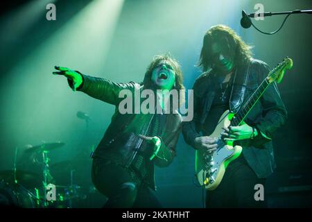 Die schwedische Hard Rock Band Europe tritt am 29. November 2017 live im Alcatraz Mailand Italien auf. (Foto von Roberto Finizio/NurPhoto) Stockfoto