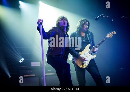 Die schwedische Hard Rock Band Europe tritt am 29. November 2017 live im Alcatraz Mailand Italien auf. (Foto von Roberto Finizio/NurPhoto) Stockfoto