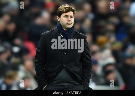 Tottenhams Manager Mauricio Pochettino beim Premier League-Spiel zwischen Tottenham Hotspur und Stoke City am 09. Dezember 2017 im Wembley-Stadion, London, England (Foto: Kieran Galvin/NurPhoto) Stockfoto