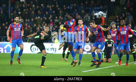 Bournemouth's Callum Wilson beim Premier League-Spiel zwischen Crystal Palace und AFC Bournemouth im Selhurst Park Stadium, London, England 09 Dec 2017. (Foto von Kieran Galvin/NurPhoto) Stockfoto