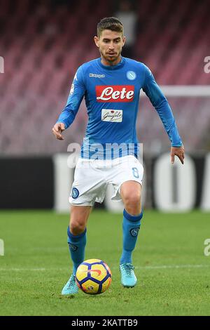 Jorginho von SSC Napoli während des Tim-Spiels der Serie A zwischen SSC Napoli und ACF Fiorentina im Stadio San Paolo Neapel Italien am 10. Dezember 2017. (Foto Franco Romano/NurPhoto) Stockfoto