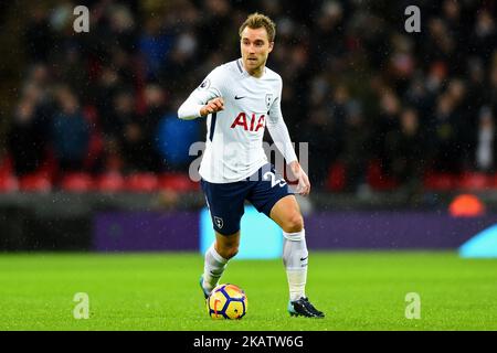 Christian Eriksen von Tottenham beim Premier League-Spiel zwischen Tottenham Hotspur gegen Brighton und Hove Albion im Wembley-Stadion, London, England, am 13. Dezember 2017 (Foto: Kieran Galvin/NurPhoto) Stockfoto