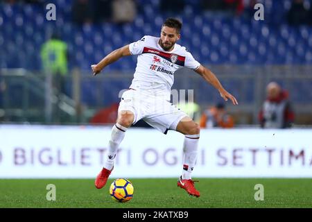 Leonardo Pavoletti von Cagliari während des italienischen Fußballspiels Roma gegen Cagliari in der Serie A am 16. Dezember 2017 im Olimpico-Stadion in Rom, Italien. (Foto von Matteo Ciambelli/NurPhoto) Stockfoto