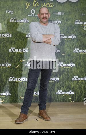 Der spanische Schauspieler Karra Elejalde nimmt am 19. Dezember 2017 an der Fotozelle „Que Baje Dios y lo Vea“ im Urso Hotel in Madrid, Spanien, Teil. (Foto von Oscar Gonzalez/NurPhoto) Stockfoto