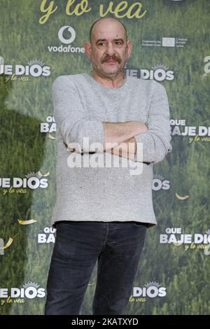 Der spanische Schauspieler Karra Elejalde nimmt am 19. Dezember 2017 an der Fotozelle „Que Baje Dios y lo Vea“ im Urso Hotel in Madrid, Spanien, Teil. (Foto von Oscar Gonzalez/NurPhoto) Stockfoto