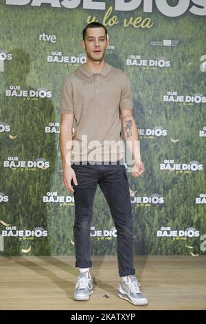 Der spanische Schauspieler Joel Bosqued nimmt am 19. Dezember 2017 an der Fotozelle „Que Baje Dios Y Lo Vea“ im Urso Hotel in Madrid, Spanien, Teil. (Foto von Oscar Gonzalez/NurPhoto) Stockfoto