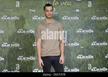 Der spanische Schauspieler Joel Bosqued nimmt am 19. Dezember 2017 an der Fotozelle „Que Baje Dios Y Lo Vea“ im Urso Hotel in Madrid, Spanien, Teil. (Foto von Oscar Gonzalez/NurPhoto) Stockfoto