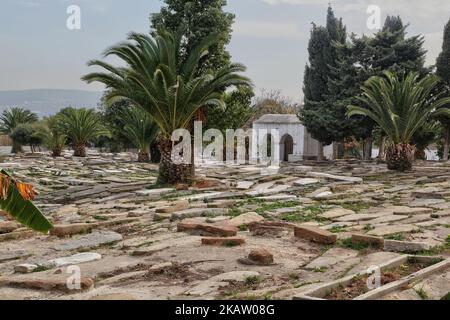 Jüdischer Friedhof in der Stadt Tanger (Tanger), Marokko, Afrika. (Foto von Creative Touch Imaging Ltd./NurPhoto) Stockfoto