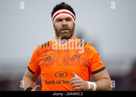 Billy Holland von Münster während des Guinness PRO14 Runde 11 Spiels zwischen Munster Rugby und Leinster Rugby im Thomond Park in Limerick, Irland am 26. Dezember 2017 (Foto von Andrew Surma/NurPhoto) Stockfoto