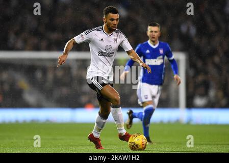 Fulham-Verteidiger Ryan Fredericks beim Sky Bet Championship-Spiel zwischen Fulham und Ipswich Town im Craven Cottage Stadium, London England am 01. Januar 2018 (Foto: Kieran Galvin/NurPhoto) Stockfoto