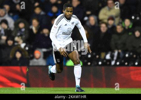 Fulham-Verteidiger Ryan Sessegnon beim Sky Bet Championship-Spiel zwischen Fulham und Ipswich Town im Craven Cottage Stadium, London England am 01. Januar 2018 (Foto: Kieran Galvin/NurPhoto) Stockfoto