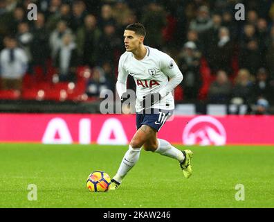 Erik Lamela von Tottenham Hotspur beim Premier League-Spiel zwischen Tottenham Hotspur und West Ham United am 4. Januar 2018 im Wembley-Stadion in London, England. (Foto: Kieran Galvin/NurPhoto) Stockfoto