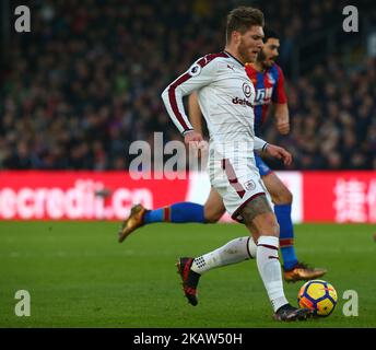 Jeff Hendrick von Burnley beim Premier League-Spiel zwischen Crystal Palace und Burnley im Selhurst Park Stadium, London, England am 16. Januar 2018. (Foto von Kieran Galvin/NurPhoto) Stockfoto