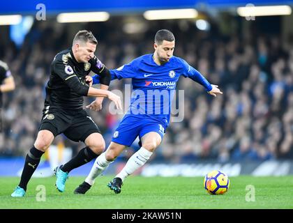 Chelseas Eden Hazard während des Premier League-Spiels zwischen Chelsea und Leicester City in Stamford Bridge, London, England am 13. Januar 2018. (Foto von Kieran Galvin/NurPhoto) Stockfoto