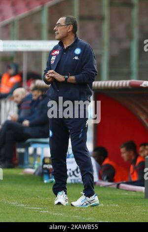 MAURIZIO SARRI (SSC Napoli) , während der Serie A Spiel zwischen SSC Napoli und FC Bologna im Stadio S. Paolo am 28. Januar 2018 in Neapel, Italien (Foto von Paolo Manzo/NurPhoto) Stockfoto