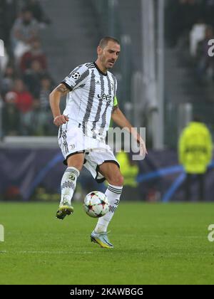 Turin, Italien. 02.. November 2022. Leonardo Bonucci (Juventus FC) während des FC Juventus vs. Paris Saint-Germain FC, UEFA Champions League Fußballspiel in Turin, Italien, November 02 2022 Quelle: Independent Photo Agency/Alamy Live News Stockfoto