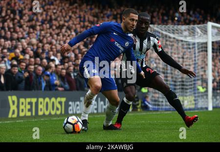 Chelseas Eden Hazard während des Spiels der FA Cup 4.-Runde zwischen Chelsea und Newcastle United auf der Stanford Bridge in London, Großbritannien, am 28. Januar 2018. (Foto von Kieran Galvin/NurPhoto) Stockfoto