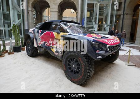 Carlos Sainz, der neu gekrönte Rallye-Dakar-Champion, spanischer Rallyefahrer, während einer Hommage zu seinen Ehren im Real Casa de Correos in Madrid, Spanien, 09. Februar 2018 (Foto: Oscar Gonzalez/NurPhoto) Stockfoto