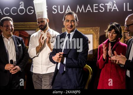 Giuseppe Sala, Major von Mailand, besucht am 13 2018. Februar den Salon du Chocolat in Mailand (Foto: Mairo Cinquetti/NurPhoto) Stockfoto