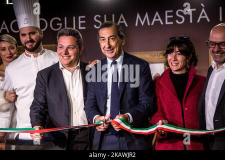 Giuseppe Sala, Major von Mailand, besucht am 13 2018. Februar den Salon du Chocolat in Mailand (Foto: Mairo Cinquetti/NurPhoto) Stockfoto