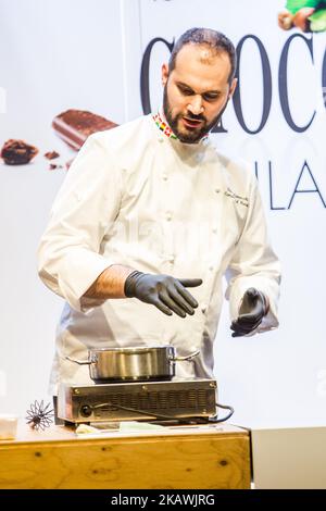 Davide Comaschi besucht am 13 2018. Februar den Salon du Chocolat in Mailand (Foto: Mairo Cinquetti/NurPhoto) Stockfoto