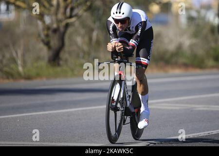 Jai Hindley vom Team Sunweb während der Radtour 3. der Algarve zwischen Lagoa und Lagoa, am 16. Februar 2018. (Lm Press/NurPhoto) Stockfoto