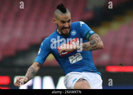 Marek Hamsik (SSC Napoli) während der italienischen Serie A Fußball SSC Napoli gegen Spal im Stadion S. Paolo in Neapel am 18. Februar 2018 (Foto von Paolo Manzo/NurPhoto) Stockfoto