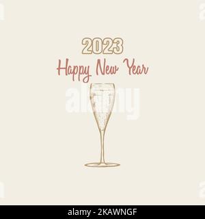 Frohes neues Jahr 2023 Vektor-Illustration Stock Vektor