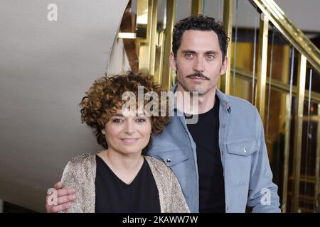 Anna Rodriguez Costa und Paco Leon nehmen am 2. März 2018 an der Fotozelle „Arde Madrid“ im Intercontinental Hotel in Madrid, Spanien Teil (Foto von Oscar Gonzalez/NurPhoto) Stockfoto