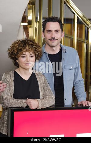 Anna Rodriguez Costa und Paco Leon nehmen am 2. März 2018 an der Fotozelle „Arde Madrid“ im Intercontinental Hotel in Madrid, Spanien Teil (Foto von Oscar Gonzalez/NurPhoto) Stockfoto